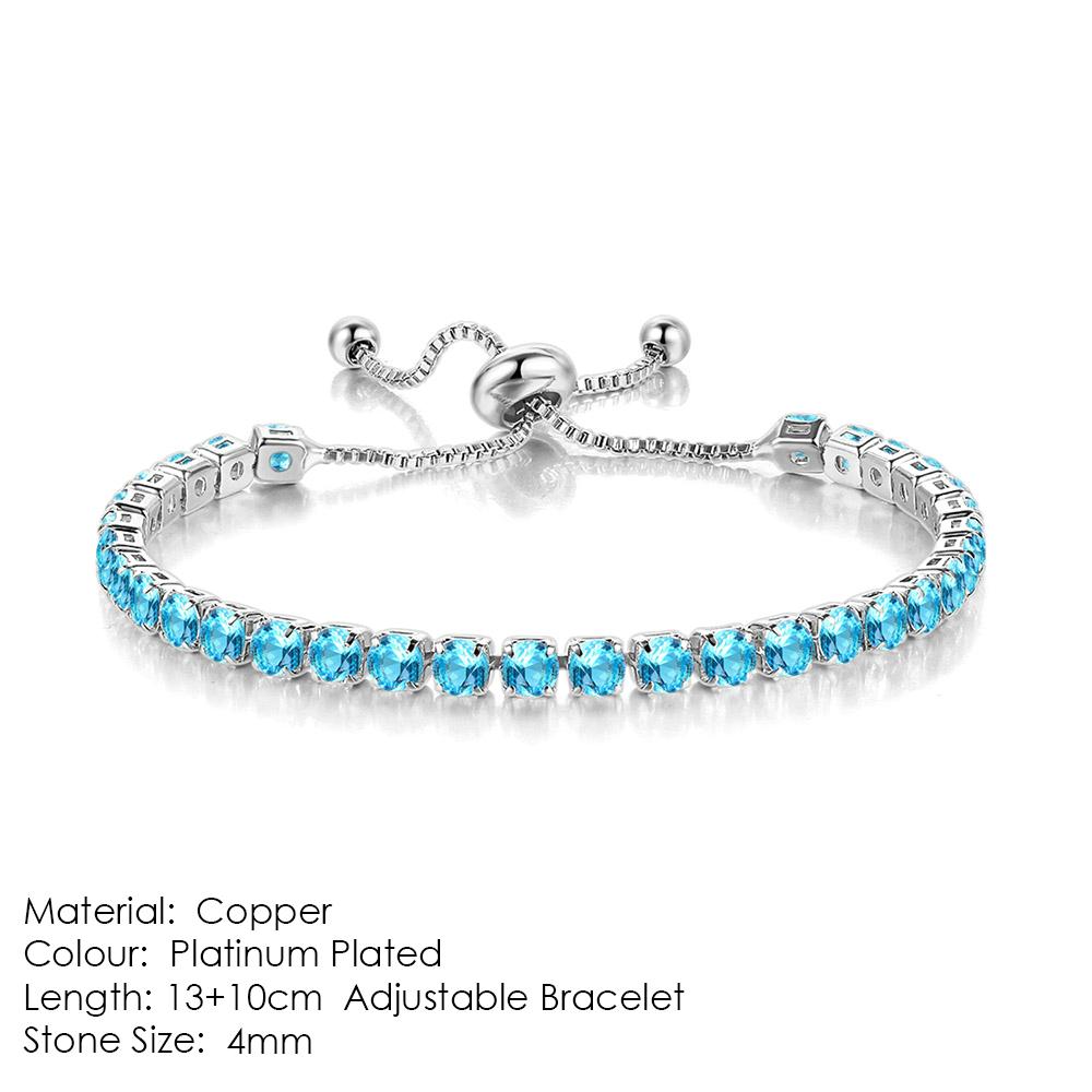 ZHOUYANG Tennis Bracelet For Women Luxury Handy Adjustable 4 Claws Mosaic 4mm Zirconia Rose Gold Color Fashion Jewelry Gift H133