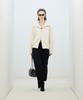 Ironyporno Whiteline 86-Iro231 Curved Stitch Blouson Suede Jacket Ivory