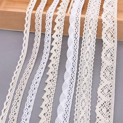 5/10 Yards Weiß Baumwolle Bestickte Spitze Borte Bänder Stoff DIY Handgefertigt Handwerk Kleidung Nähzubehör Zubehör