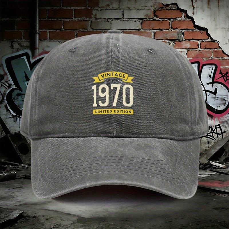 pc Adjustable Denim Baseball Cap with VINTAGE  LIMITED EDITION Print Lightweight Printed Womens Hat Vintagemete