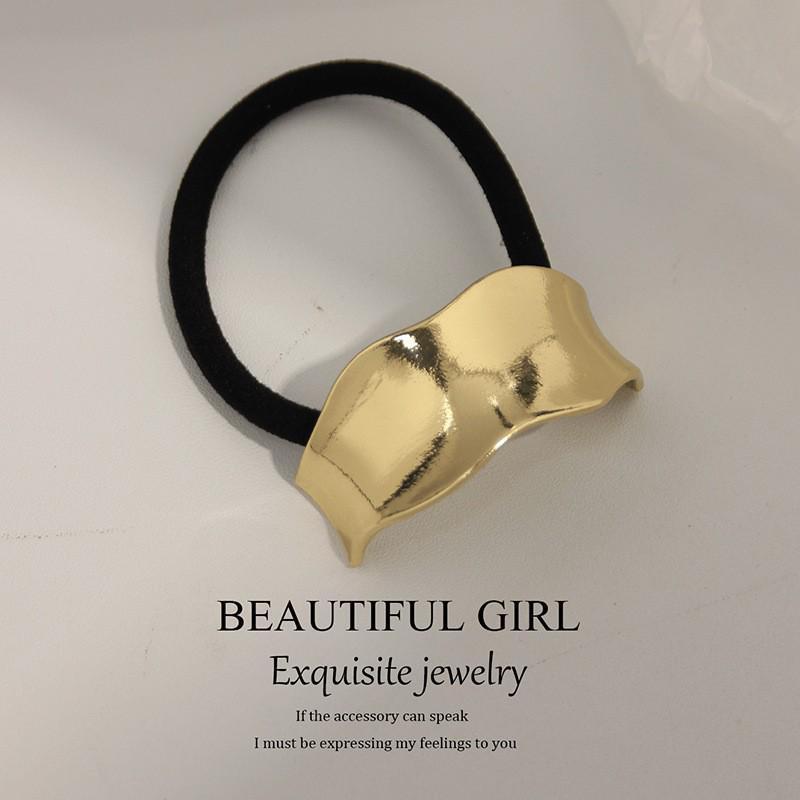 Minimalist Metal Hair Ring - New Korean Style High-End Ponytail Tie Rubber Band.