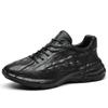 Fashion Cow Leather Black Luxury Shoes for Men Spring Autumn New Designer Sports Sneakers Male Retro Fashion Casual Platform Shoes Man