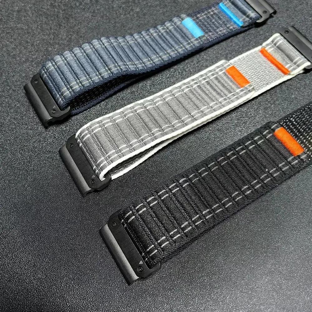 Sports Nylon Loop Watch Band For Garmin Fenix 8 E 8X 7 7X 6 6X 5X Plus/Epix Pro Gen 2 47mm 51mm/TACTIX QuickFit 26mm 22mm Strap