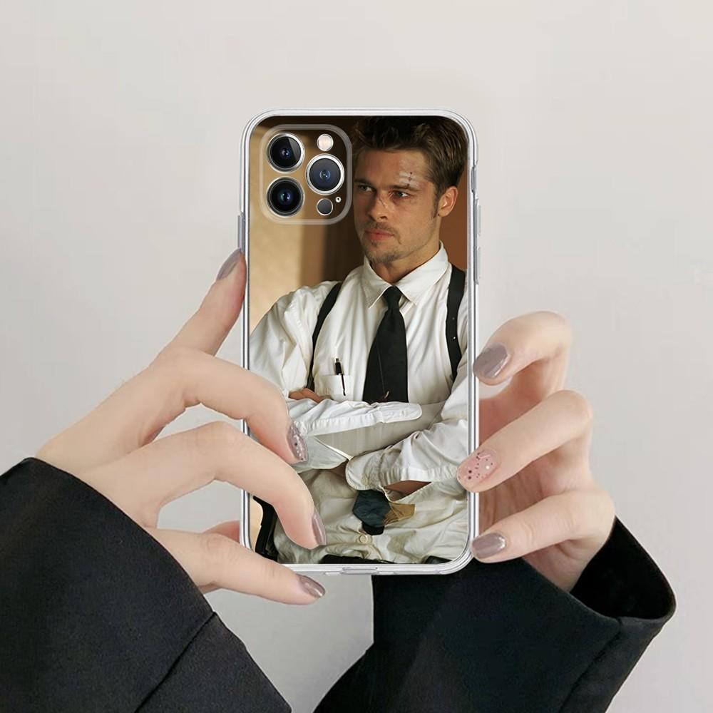 Classic Star B-Brad Pitt Phone Case Silicone Soft For Iphone 16 15 14 13 12 11 Pro Mini XS MAX Plus X Cover