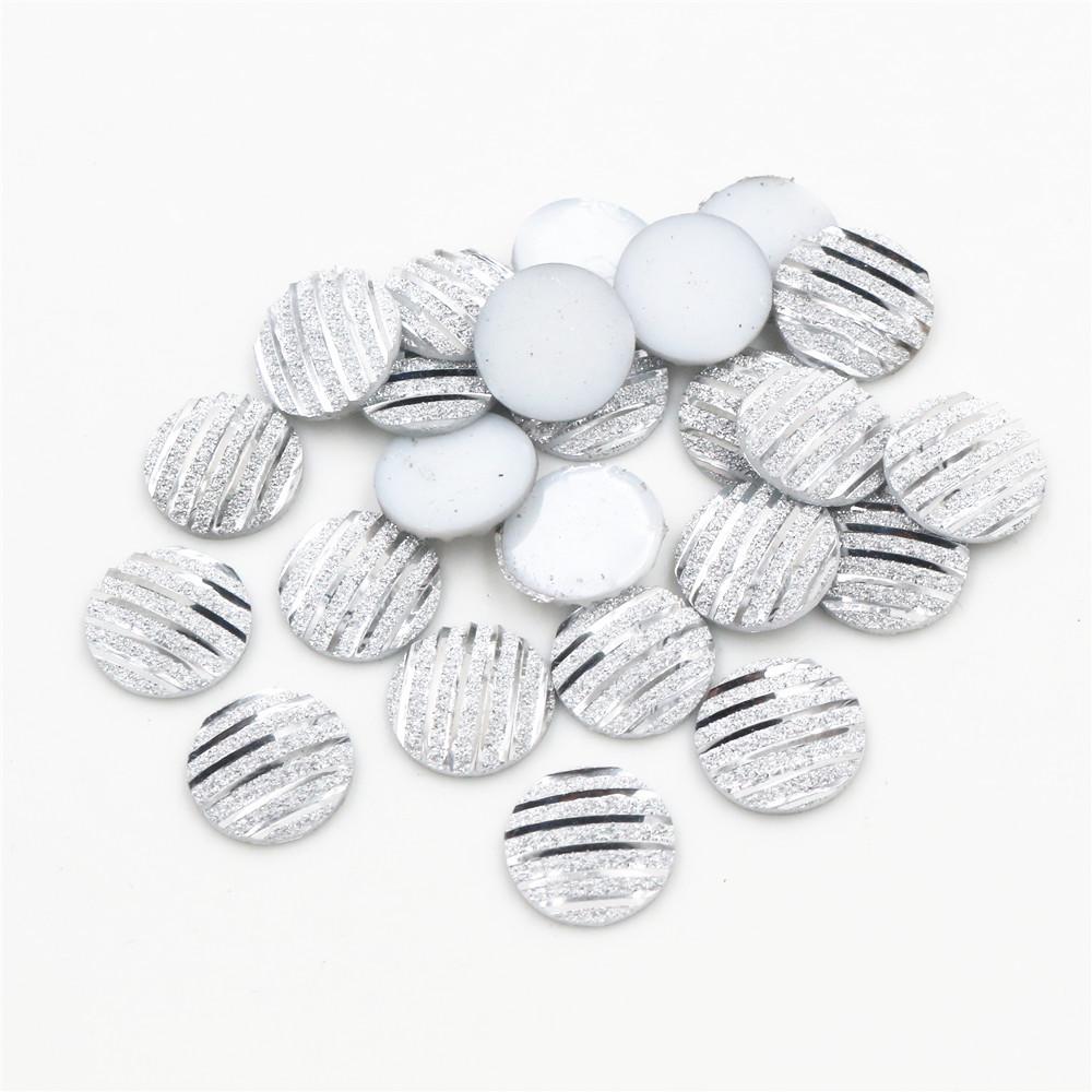 40pcs 8mm 10mm 12mm Mix Colors Mermaid Fish Scale Flat back Rhinestone Round Cabochon Embellishment Scrapbooking DIY Crafts