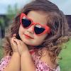 Kids Heart Sunglasses Cartoon Eyewear Vintage Heart-Shaped for Boys Girls 3-9 Years Toddler Sunglasses Outdoor Children Glasses
