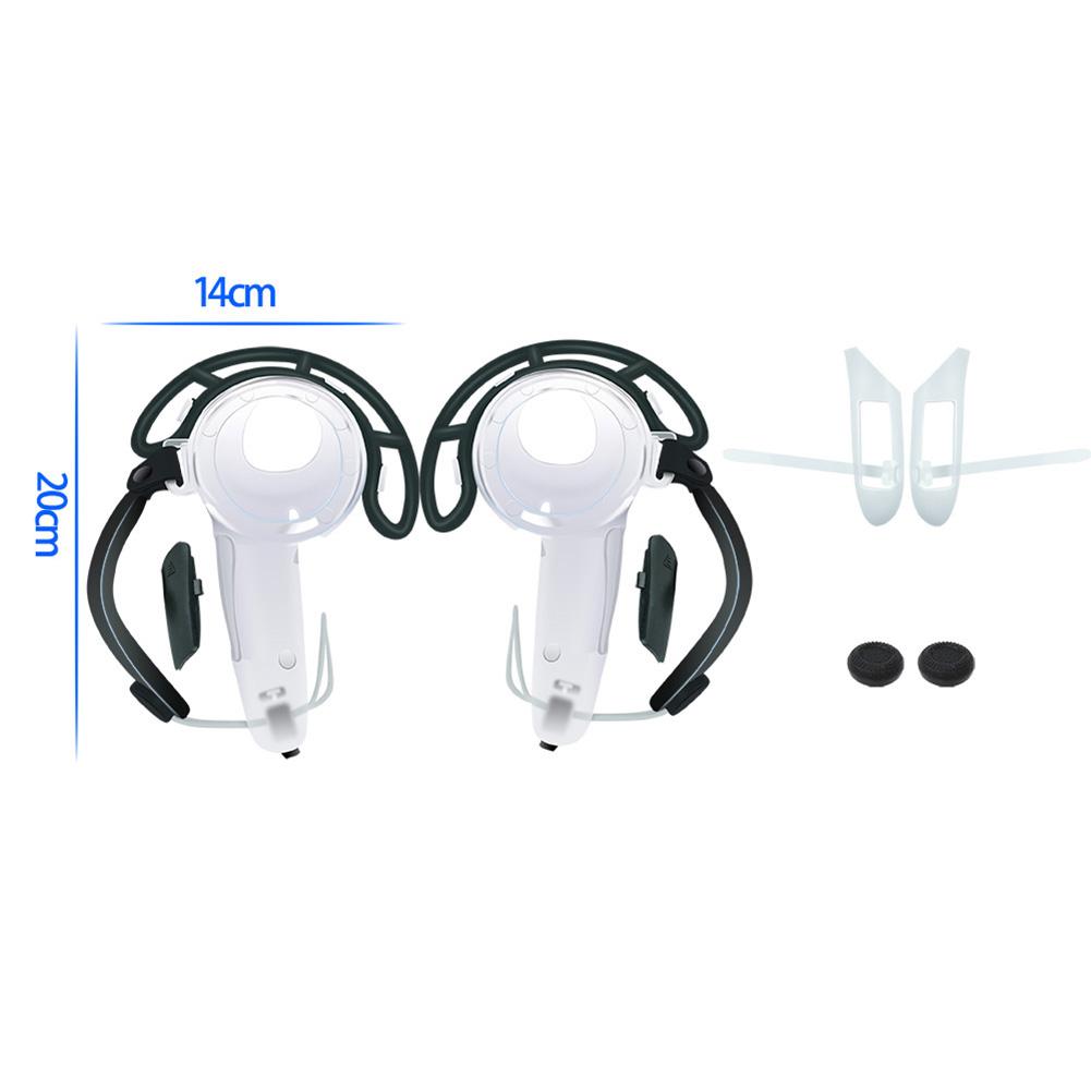 VR Accessories Bundle VR Controller Grips Cover Battery Open Protector Joystick Covers with Adjustable Straps for Meta Quest 3
