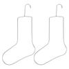 2Pcs Sock Display Rack Metal Sock Blockers Stainless Steel Drying Hanger for Knitting Crochet Socks Foot Display for Socks