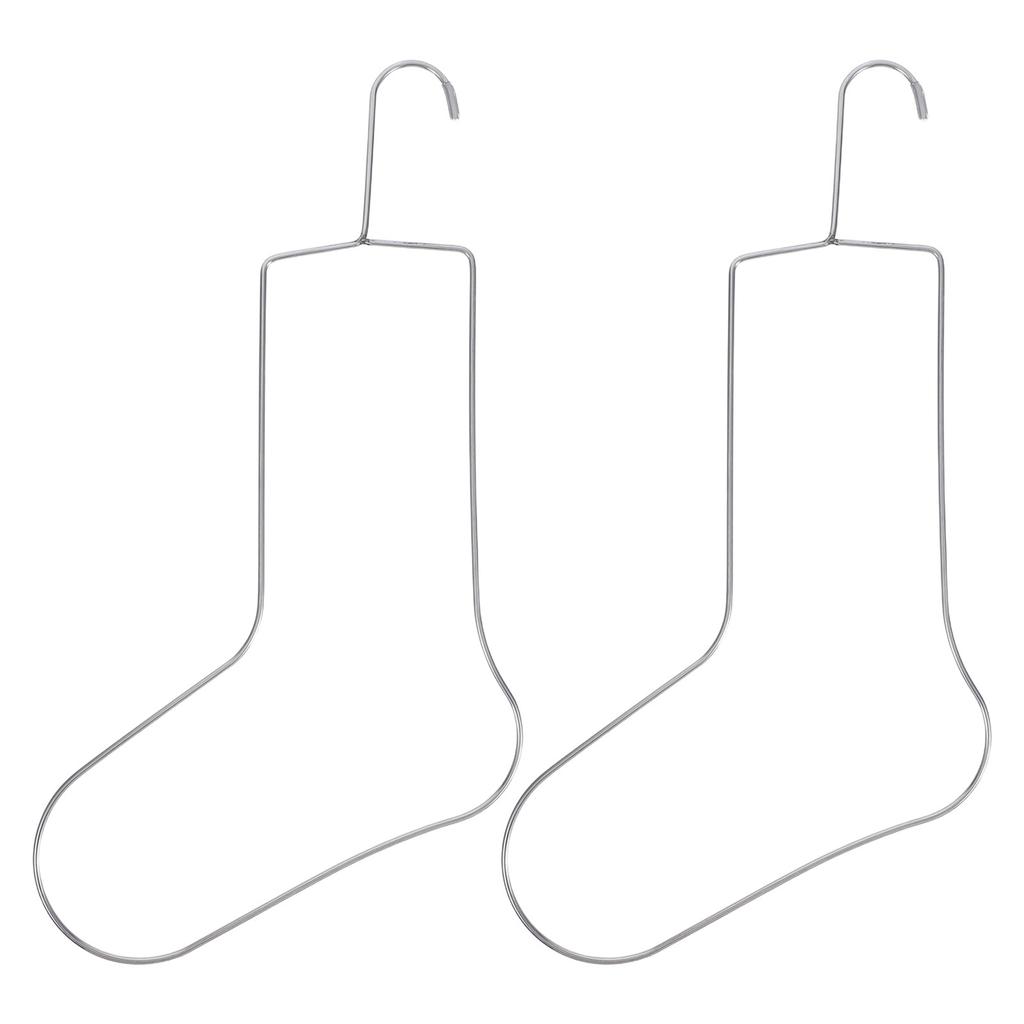2Pcs Sock Display Rack Metal Sock Blockers Stainless Steel Drying Hanger for Knitting Crochet Socks Foot Display for Socks