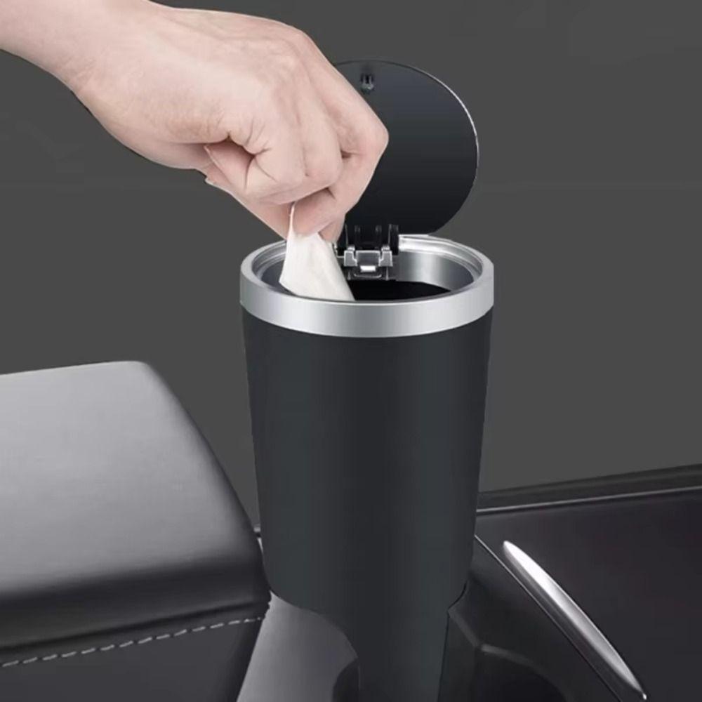 Dustbin Car Trash Can Click Open Cover Desktop Trash Can Multipurpose Car Garbage Bin  Outdoor