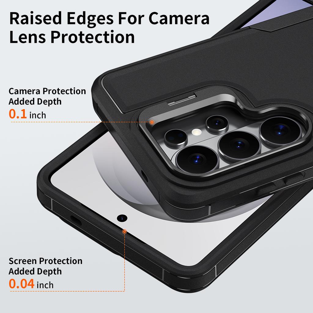 Portable Black Stand Case for Samsung Galaxy A57 5G A 57 A17 A36 A37 A56 A16 A26 S26 Ultra S24 FE S25 S26 Plus Mobile Phone Bag
