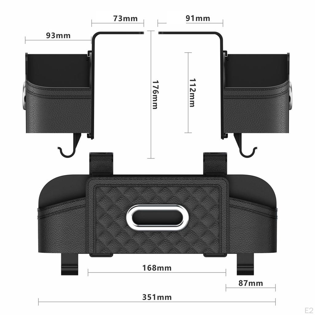 Backseat Organizer for Cars with Cup Holder And Storage Box