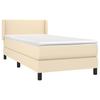Vidaxl Letto Continentale Con Materasso, Crema, Tessuto, 90X200 Cm