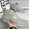 Trendy Unique Men's Rain Shoes Waterproof Non-slip Fishing Boots Thick Sole Wear-resistant Warm Car Wash Shoes Zapatillas Male