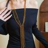 Colorful Glass Bead Multi-Layer Tassel Necklace: Elegant & Versatile Clavicle Chain for Women
