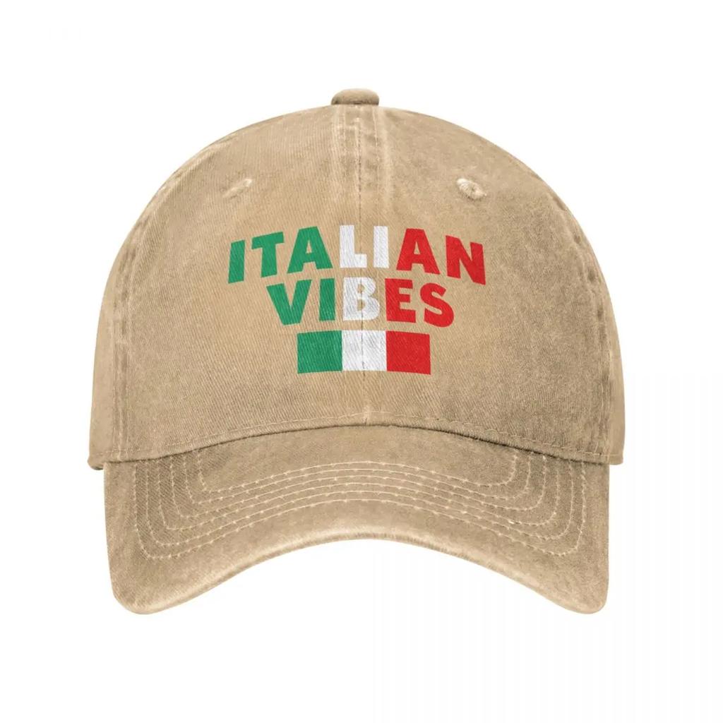 Italian Vibes With Flag - Cool Italy Culture Baseball Cap Beach Bag Fashion |-F-| Cap Female Men'S
