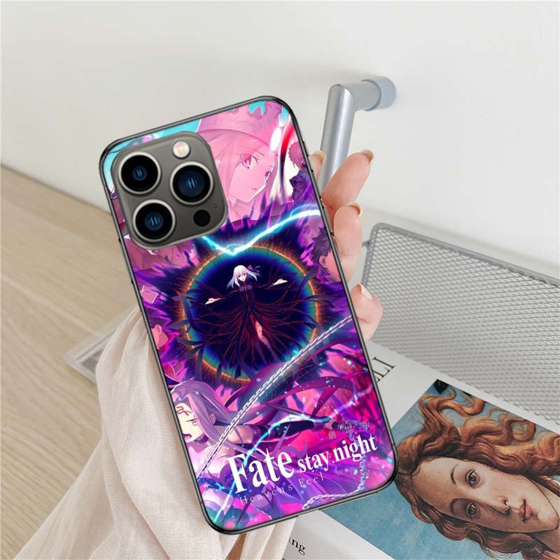 Bilibili F-Fate Stay Night Phone Case For Iphone 17 Air 16 15 Pro Max 14 Plus 16E Coque 13 Pro 12 Mini 11 Clear Cover Silicone C