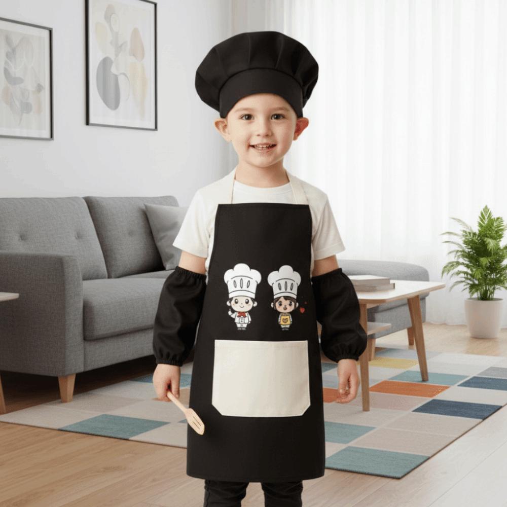3pcs/set Washable Arm Sleeve Hat Adjustable Waterproof Apron Comfortable Chef Apron DIY Projects