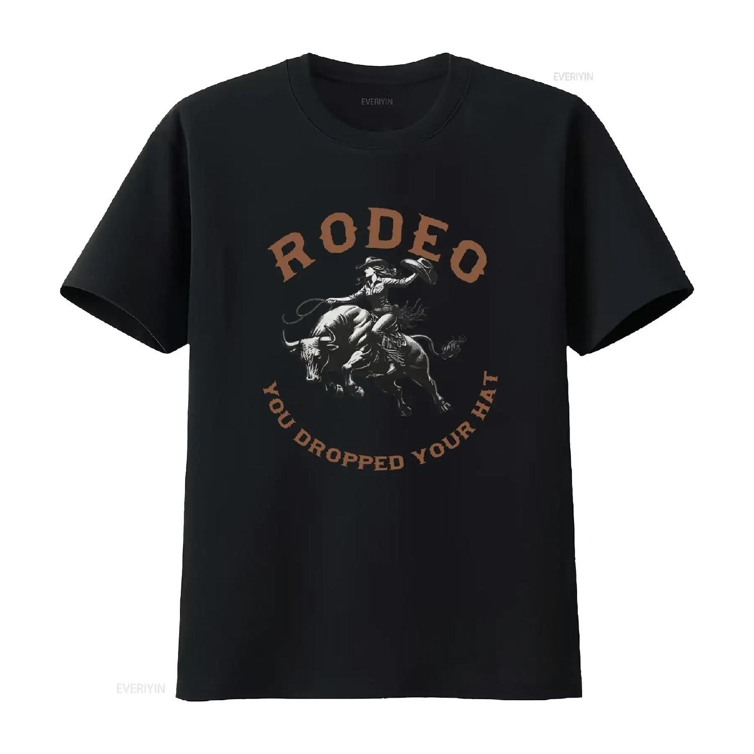 

Cowgirl Bull Rider T Shirt Funny Sarcastic Western Rodeo Jersey Top for Fans Riding vintage Washed streetwear fashion Versatile XXXXXL чорний