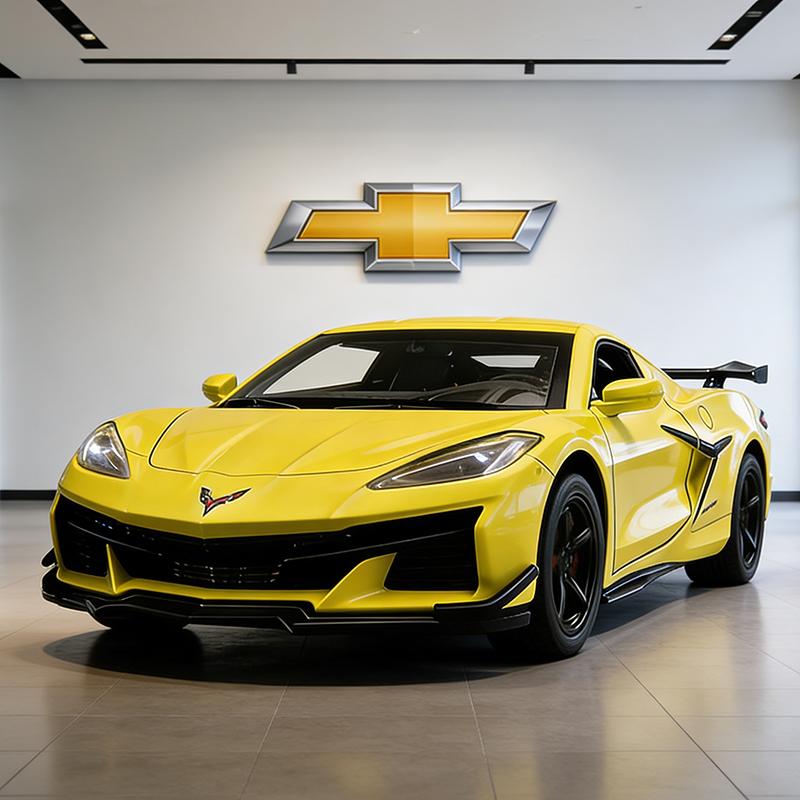 1/32 Chevrolet Corvette Z06 Supercar Alloy Model Car Toy Diecasts Casting Sound and Light Car Toys for Children Vehicle