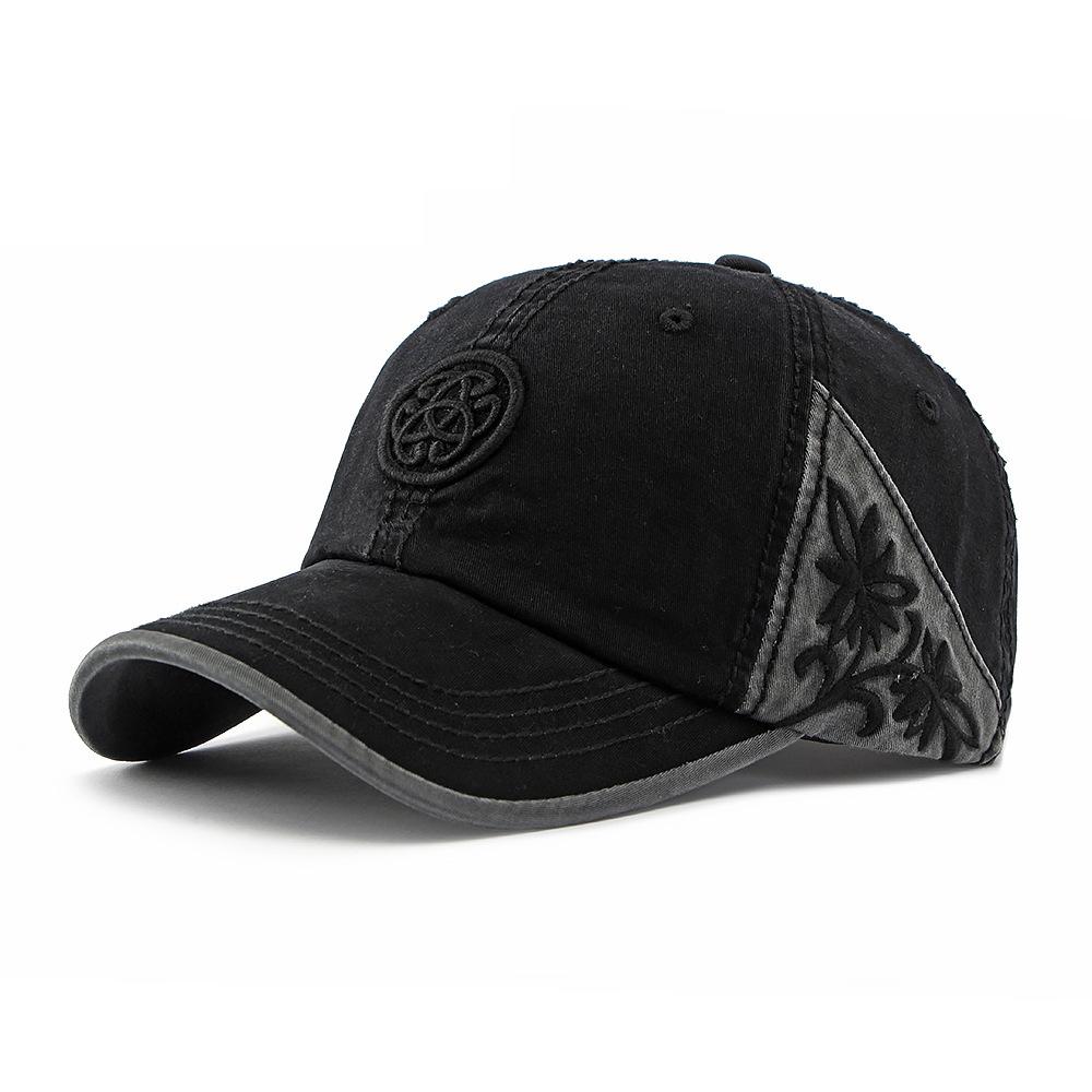 Stitching Embroidered Baseball Cap Men Women Vintage Totem Cap Outdoor Sunshade Cotton Cap