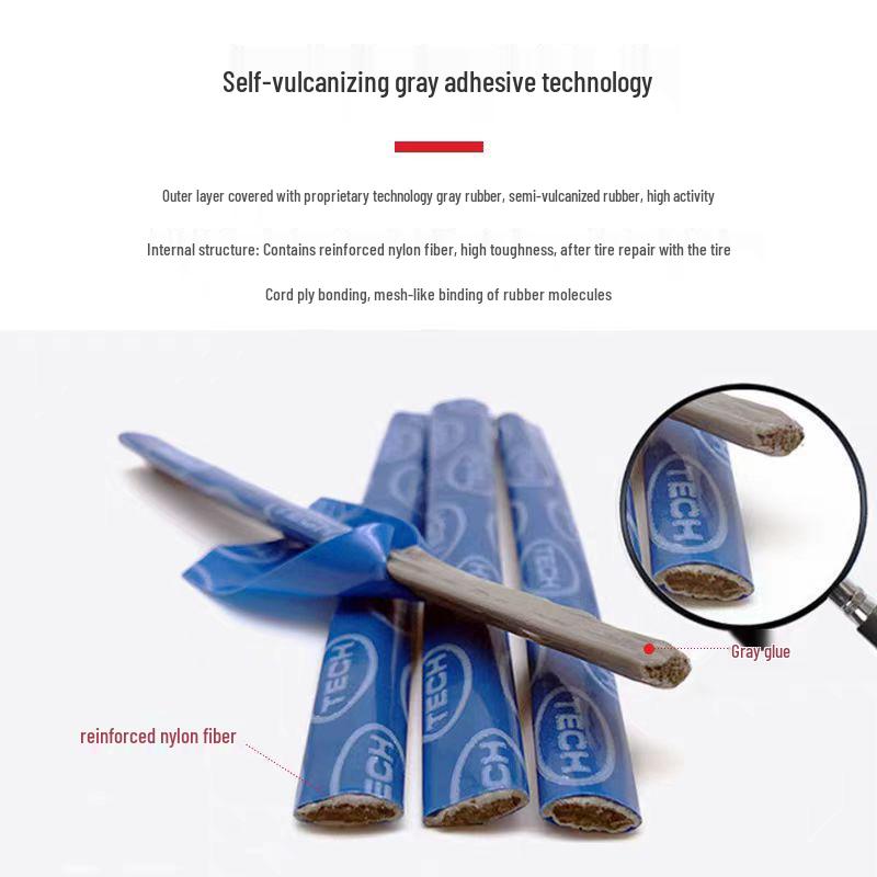 Quick Vulcanizing Tire Repair Strips for Motorcycle & Car Tubeless Tires