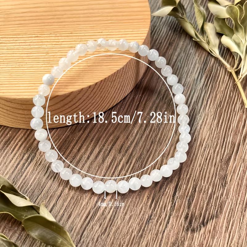 Elegant Minimalist Moonstone Beaded Bracelet, Suitable for Daily Wear Special Occasions