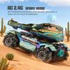2.4G 4WD RC Sci-Fi Stunt Tank - Colorful LED All-Terrain Electric Toy for Boys with Spray, Sound & Simulated Launch | Gift