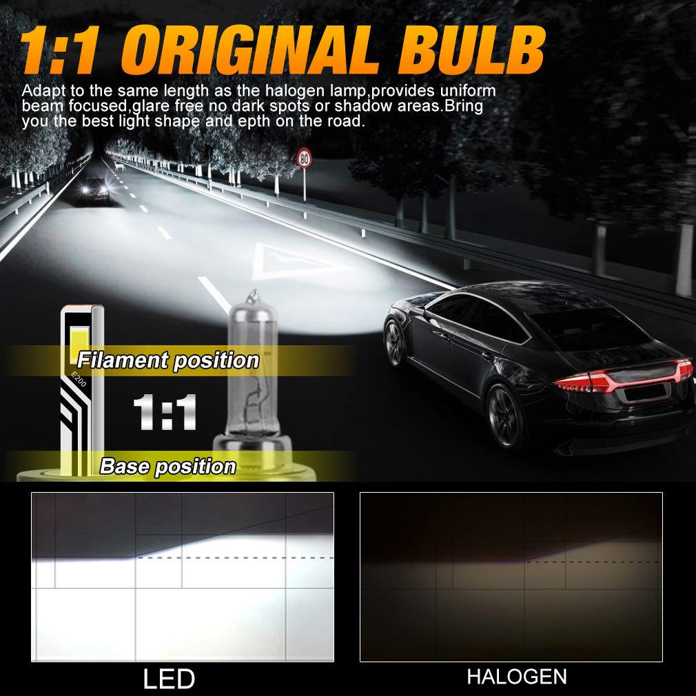 2 buc H7 H4 Becuri LED Far 6500K H1 H3 H8 H11 LED 9005 HB3 9006 HB4 Lampă Auto 130W 60000LM 9012 Hir2 Putere Mare Canbus 30SMD Cipuri CSP Far