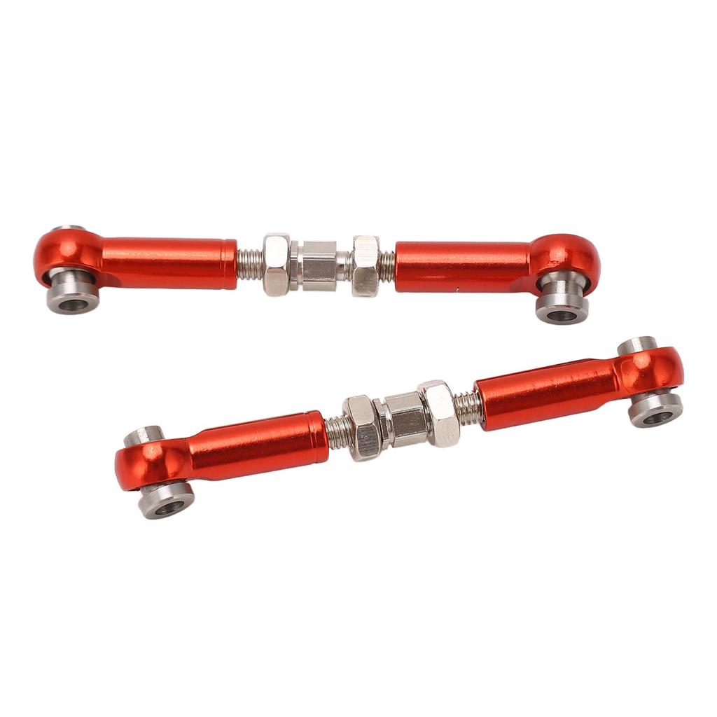 2PCS RC Steering Link Rod Servo Pull Linkage Arm Aluminium Alloy RC Car Parts for MJX 14210 14209 16208 16209 1 14 Red