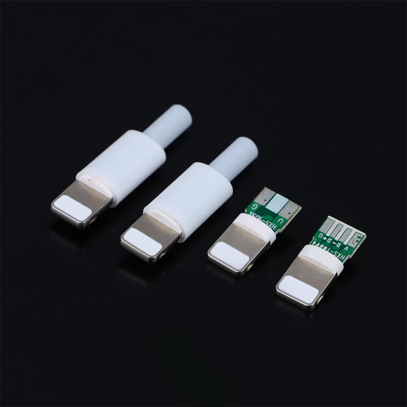 2Pcs Lightning Dock Usb Plug With Chip Board Male Connector Welding Data Otg Line Interface Diy Data Cable For Phone