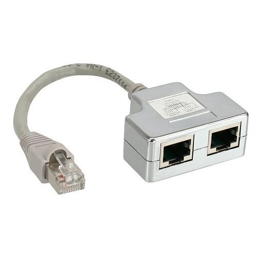 Reproductrice Port ISDN - INLINE - 1x RJ45 Mâle À 2x RJ45 Bu - Câble Réseau - ISDN