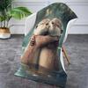 Asciugamano da Spiaggia Lontra Carina - Design di Coppia che si Abbraccia, Regalo per Amanti degli Animali, Vibrazioni Oceaniche, Asciugatura Rapida, Diverse Misure