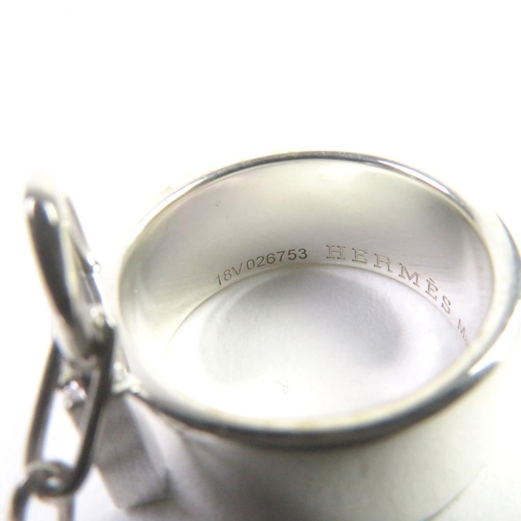 Excellent HERMES Ring Clochette Cadena Double Silver AG925 Women Used