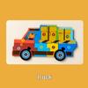 Kids' 3D Wooden Engineering Vehicle Puzzle & Matching Board Toy