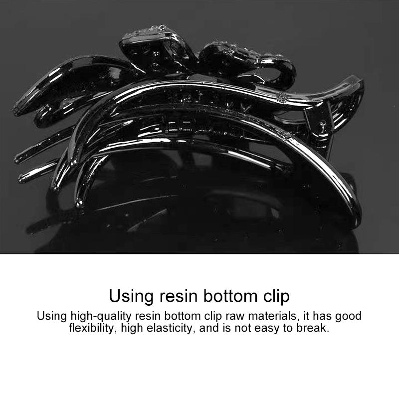 1Pc Hair Claws Hair Clips Plastic Fashion Duckbill Clip Women Rhinestone Hairgrip Hairpin