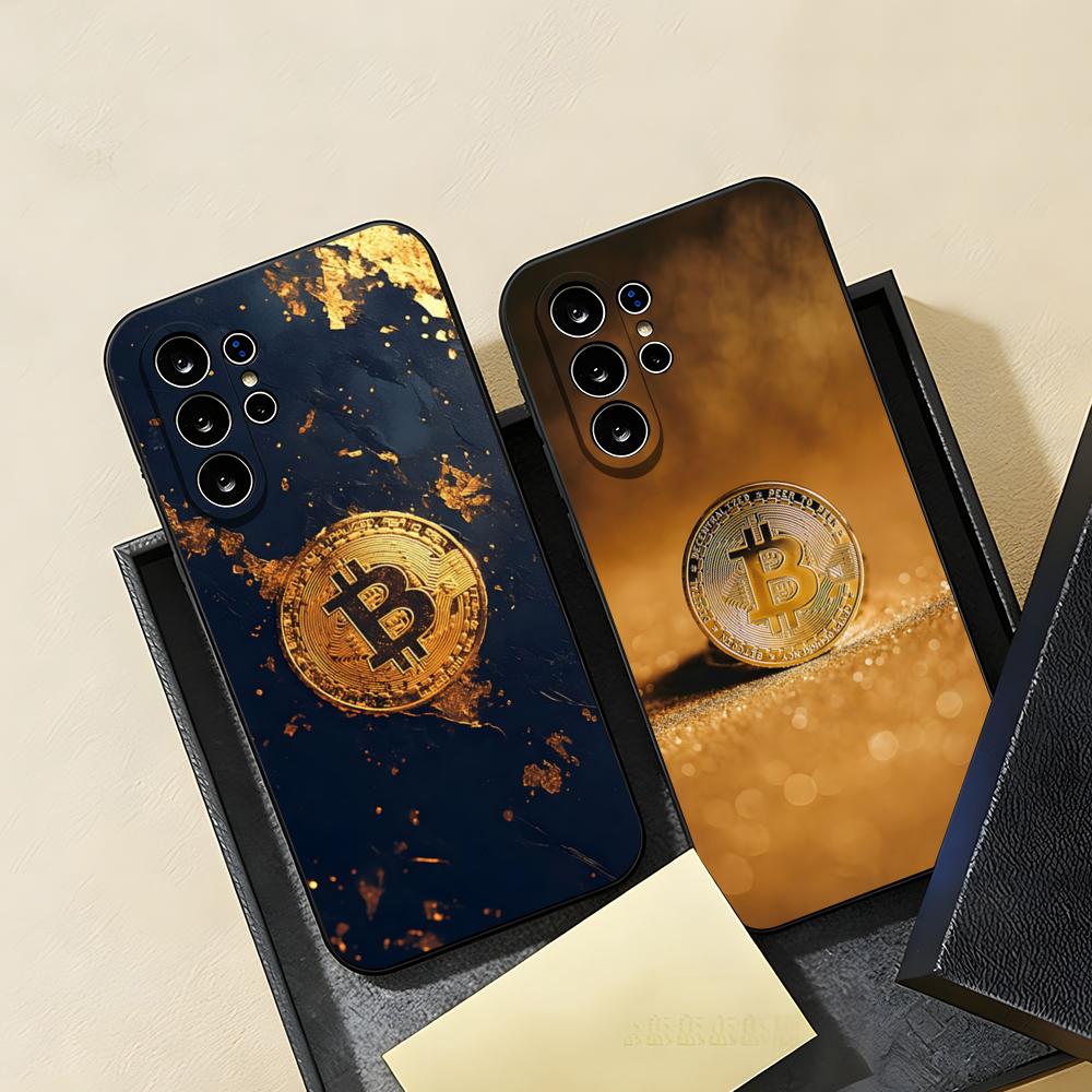 Bitcoin Phone Case For Samsung S26 S25 S24 FE S23 S22 S21 Plus S20 Ultra Note20Ultra Black Soft Shell