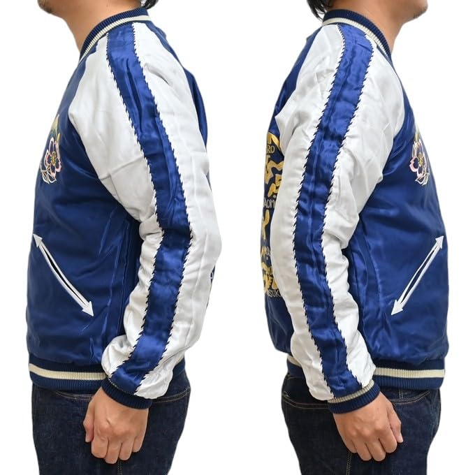 Tailor Toyo Filled Quilted Souvenir Jacket Sukajan RED TIGER JAPAN MAP Taylor Toyo TT15543-119 × (S)