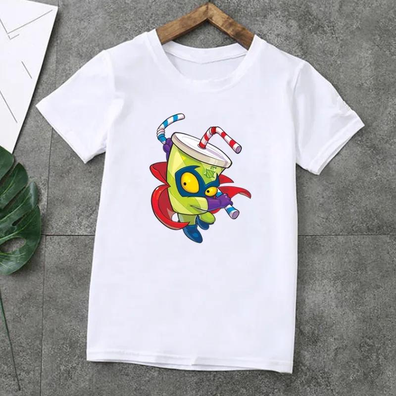 Summer Fashion Unisex T-shirt Cute Los Super Zings Series 4 Cartoon Kids T-Shirts Short Sleeve Print Boys Girls Tops