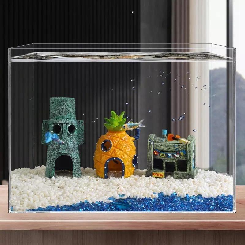 Aquarium Decoration House Restaurant 9Cm Aquarium