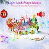 Merry Christmas Cards, Light Music Christmas Card, 3D Pop Up Xmas Card