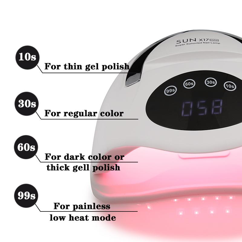320W UV LED Lamp for Nails 72LEDs Nail Drying Lamp Fast Dry Nail Gel Polish Lamp With LCD Screen Auto Sensor Lamp for Manicure