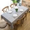 Waterproof Plaid Imitation Cotton And Linen Embroidery Fringed Lace Geometric Rectangular Dining Table Coffee Table Tablecloth Tablecloth