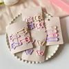 Yousheng 4Pcs Hairpins Hollow Star Heart Butterflies Shape Hair Clips Soft Macaron Colors Gentle BB Clips Kids Hair