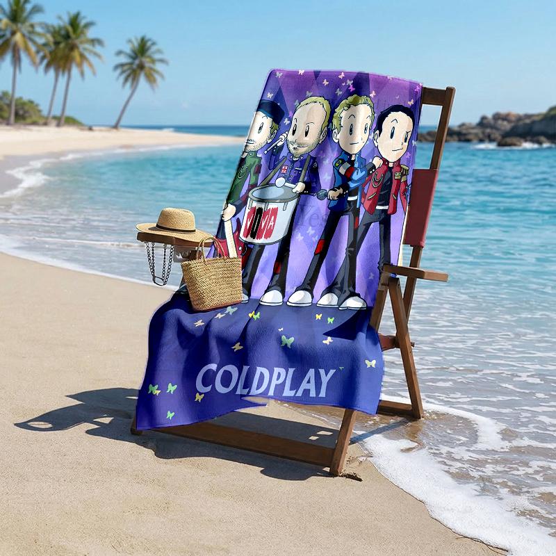 Coldplay Fashion Beach Towel: Ideal for Summer Adventures Soft, absorbent and quick drying suitable for swimming and bathing