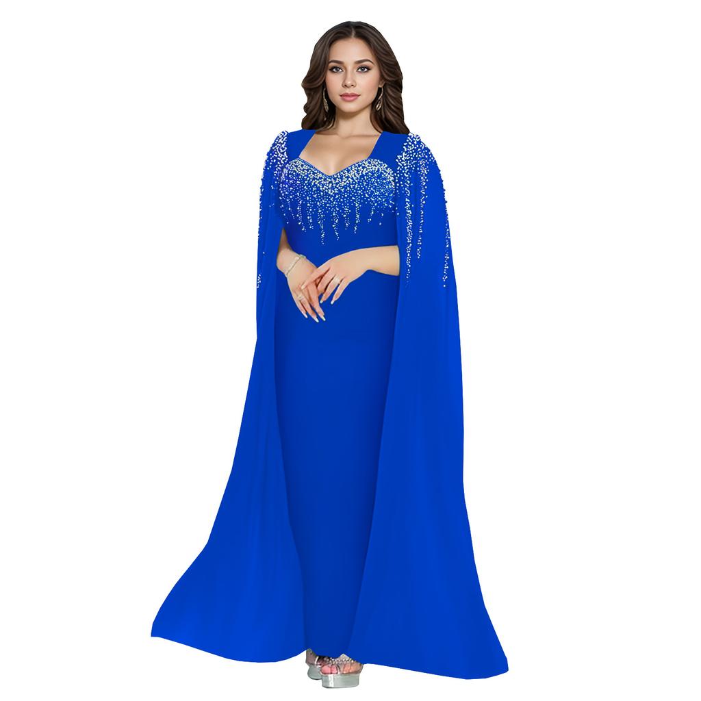 C7305 European and American fashion women's clothing elegant temperament hot diamond evening dress dress new