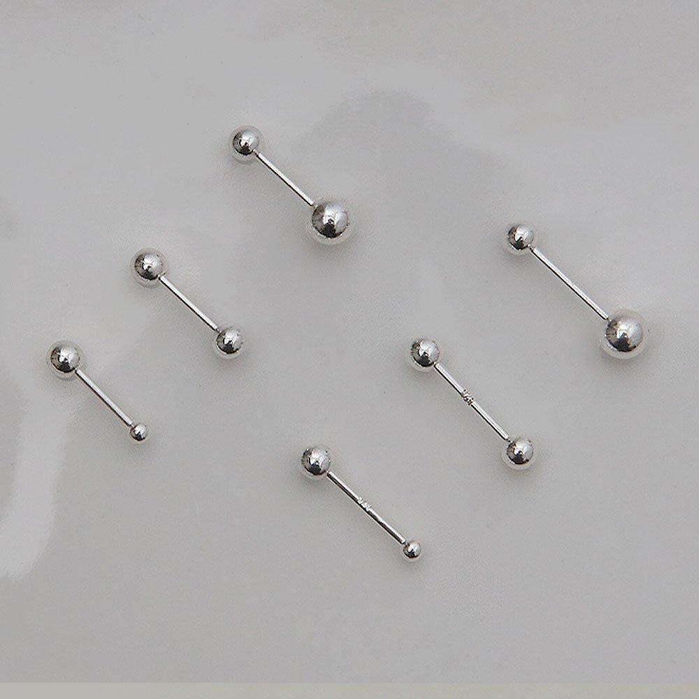 (1+1) Fashion Silver Ball Piercing One Side Sale
