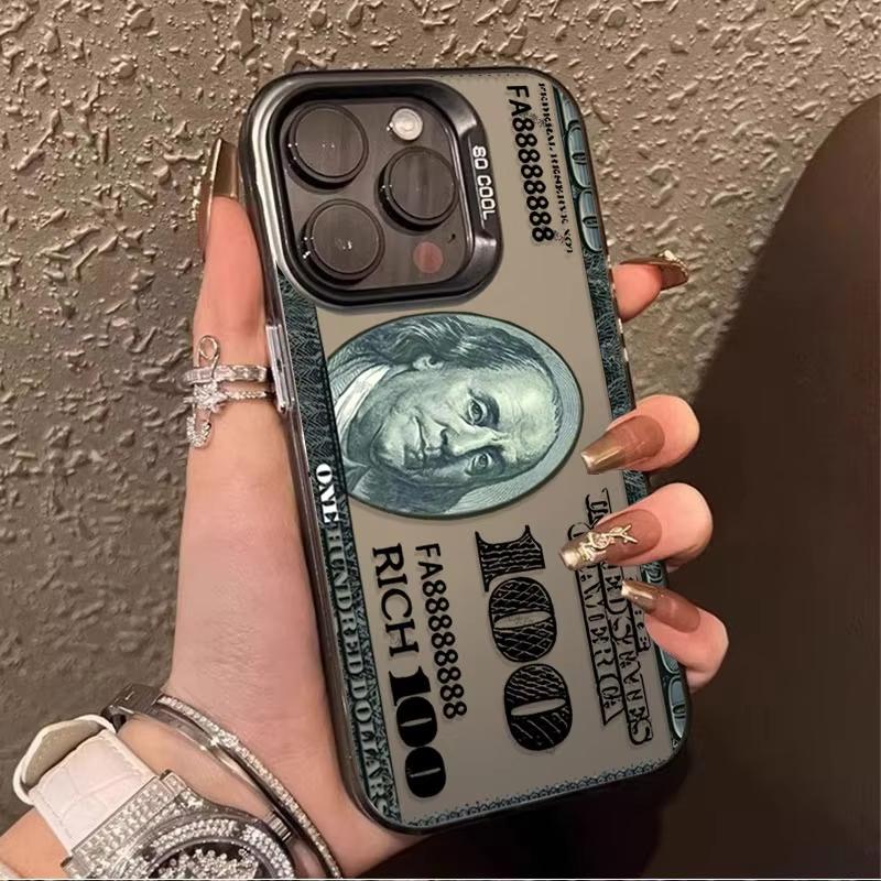 USD Dollar Popular Design PC Case for iPhone 15 16E 16 11 14 13 12 Pro Max XS X XR Plus 8 7 SE Shockproof Matte Hard Cover