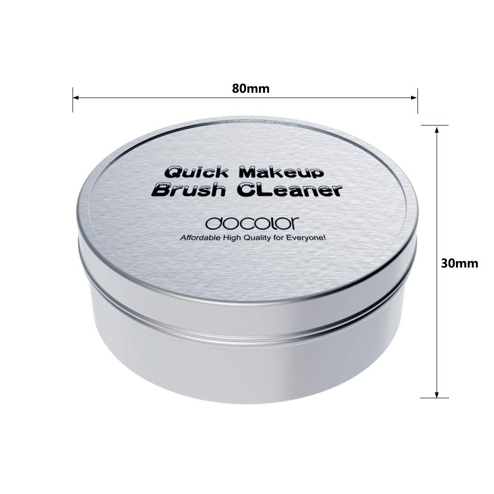 Docolor Make-up-Pinsel-Reiniger-Box, Farbentfernungsschwamm, trockener Make-up-Pinsel, Schnellreiniger-Schwamm für Make-up-Pinsel, entfernt Schattenfarbe