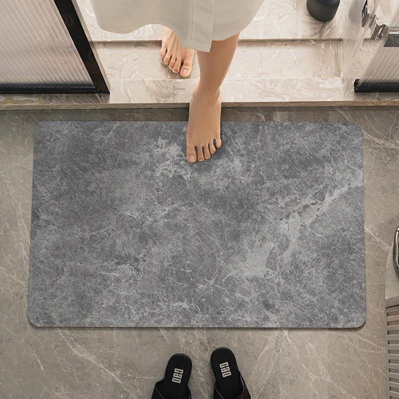 Simple Diatom Mud Thickened Cushion Absorbent Mat Bathroom Door Mat Quick Drying High-end Bathroom Mat Non-slip